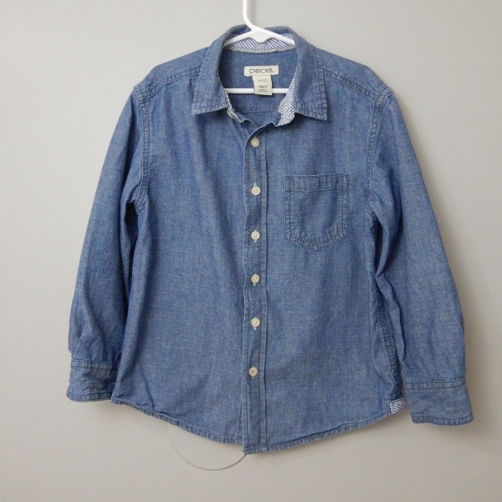 Boys Cherokee button down shirt sz s 5/6